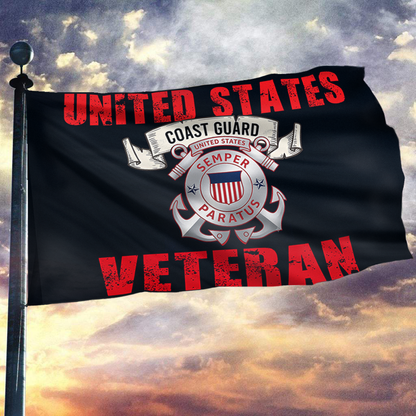 Semper Paratus Coast Guard Black Flag
