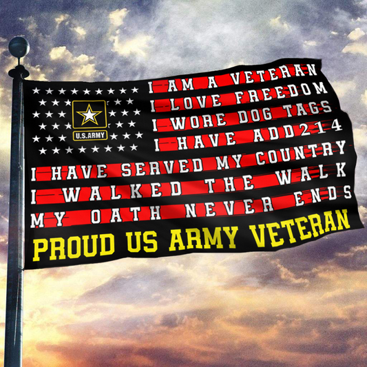 Proud US Army Veteran Flag