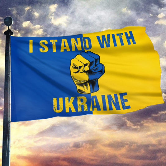 I Stand with Ukraine Flag