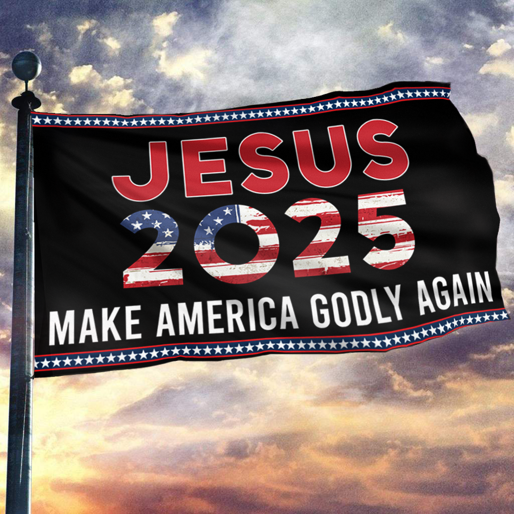 Jesus 2025 MAGA Flag