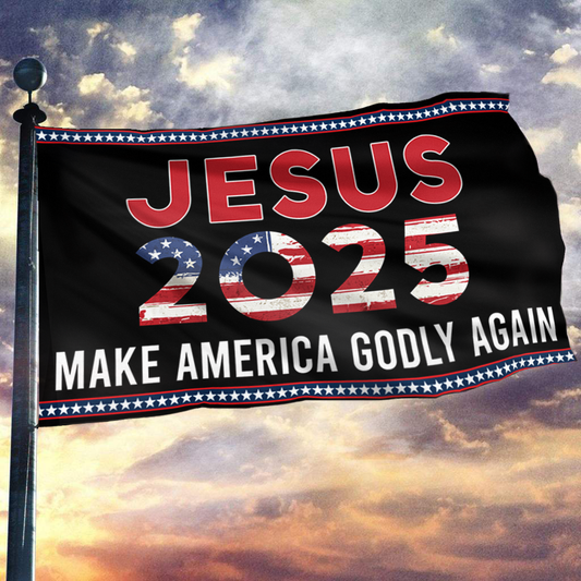 Jesus 2025 MAGA Flag