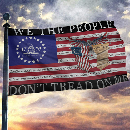 1776 We The People Don't Tread On Me USA Flag
