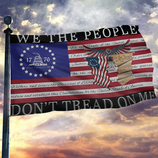 1776 We The People Don't Tread On Me USA Flag