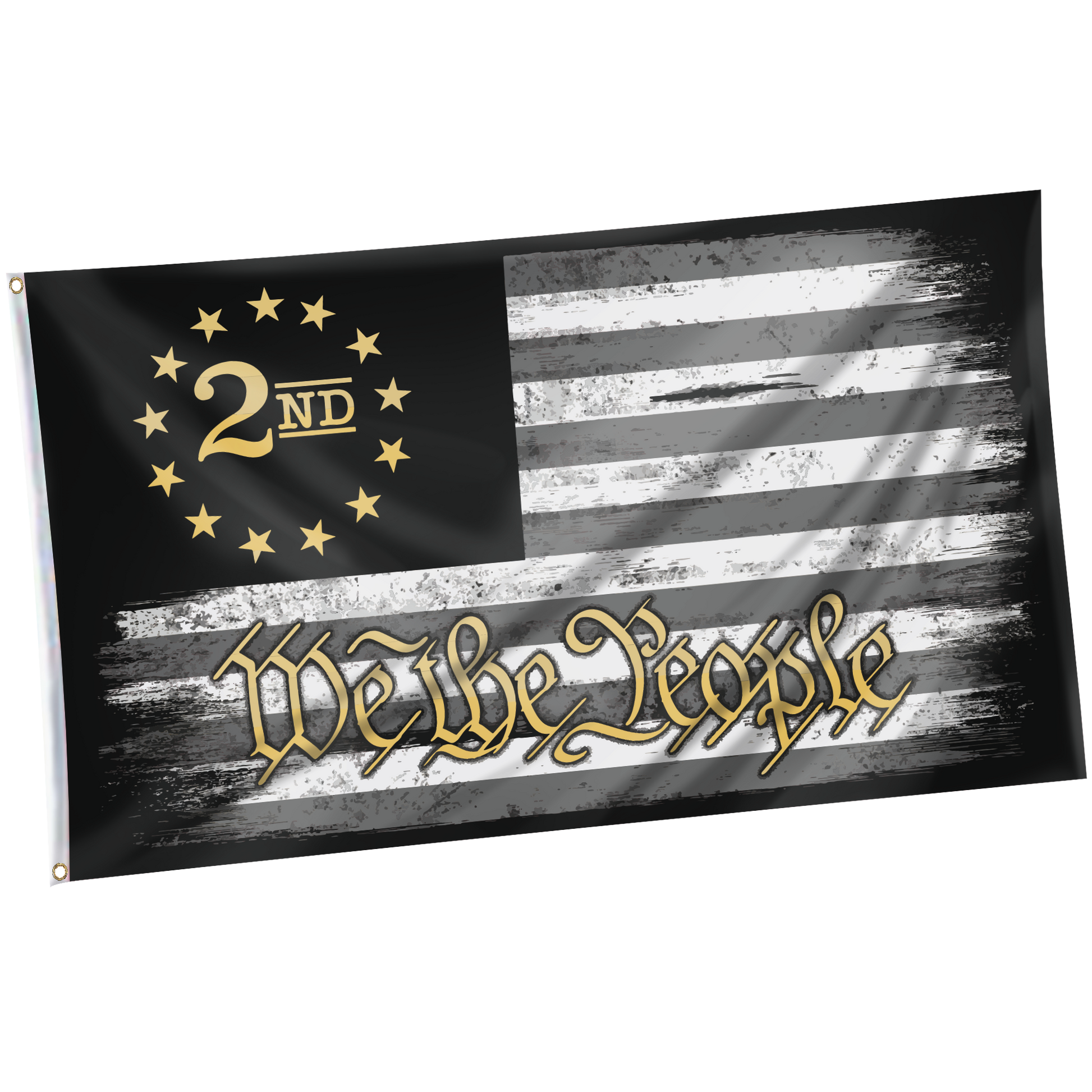 We The People - Gold - 2nd Amendment Flag