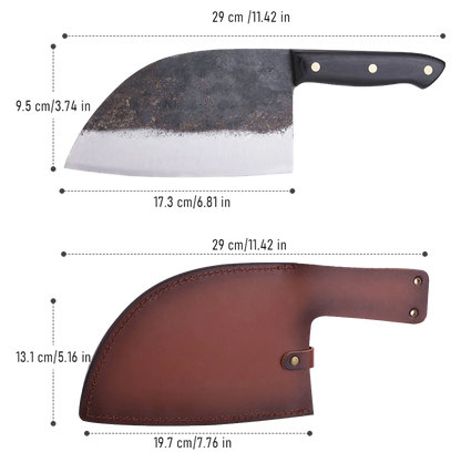 Traditional Handmade Forged Knife - High Carbon Butcher Bone Chopper Knife