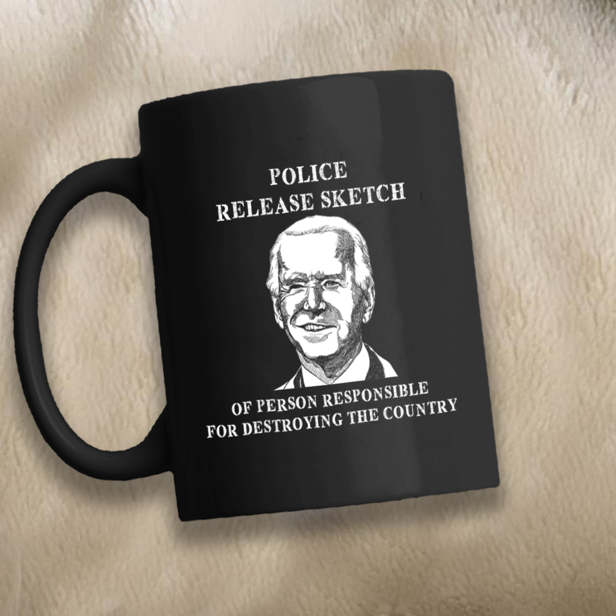 Police Sketch 11 oz. Black Mug