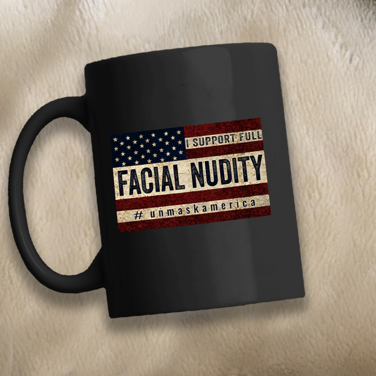 Unmask America  11 oz. Black Mug
