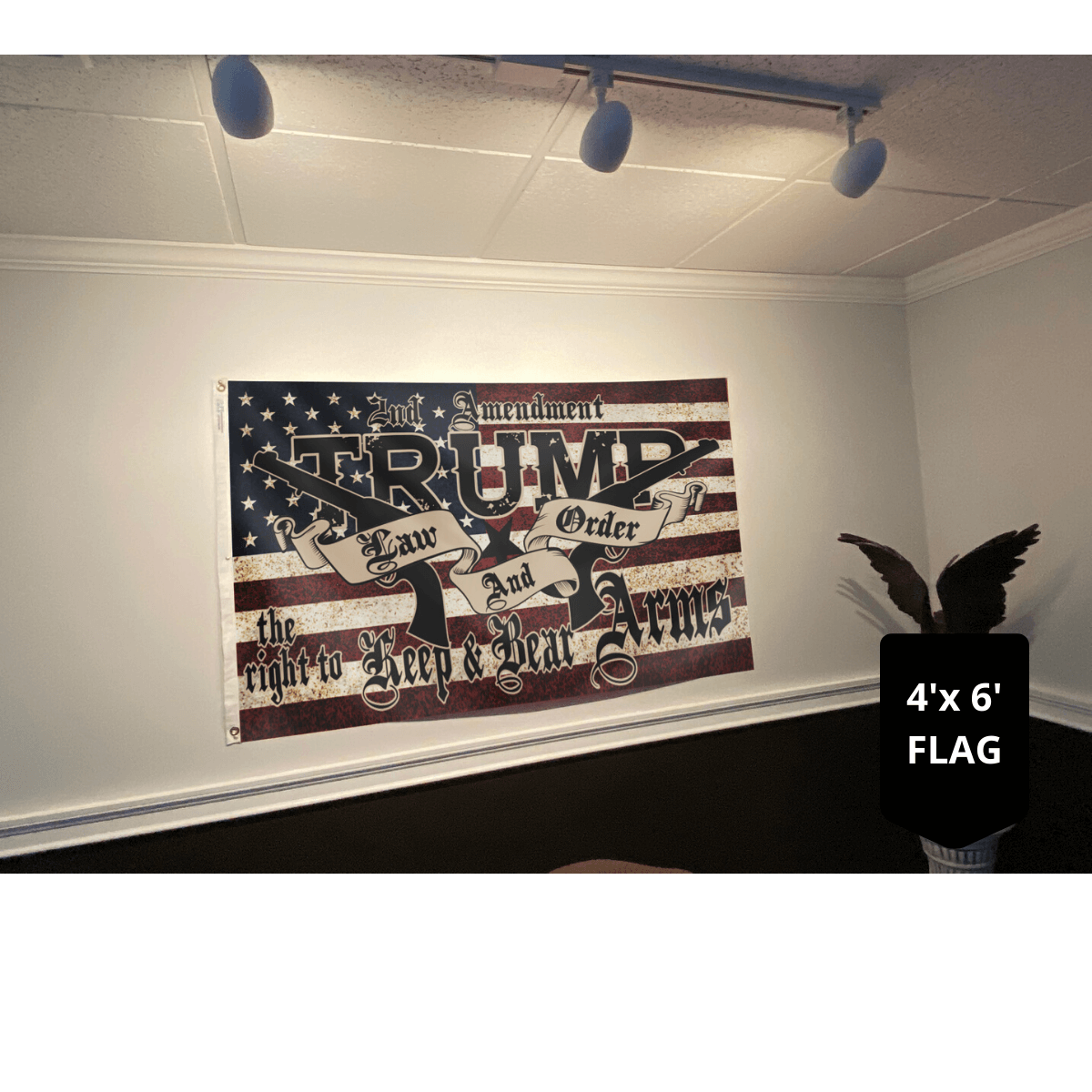 TRUMP 2020 Law and Order - 2A Guns FLAG