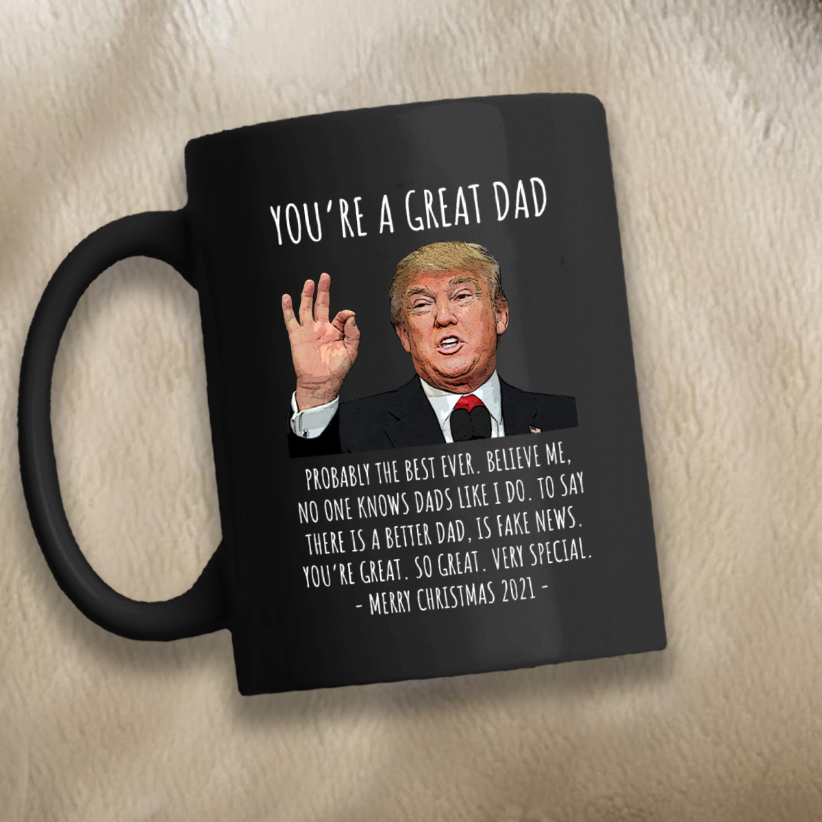 You're A Great Dad - Christmas 11 oz. Black Mug