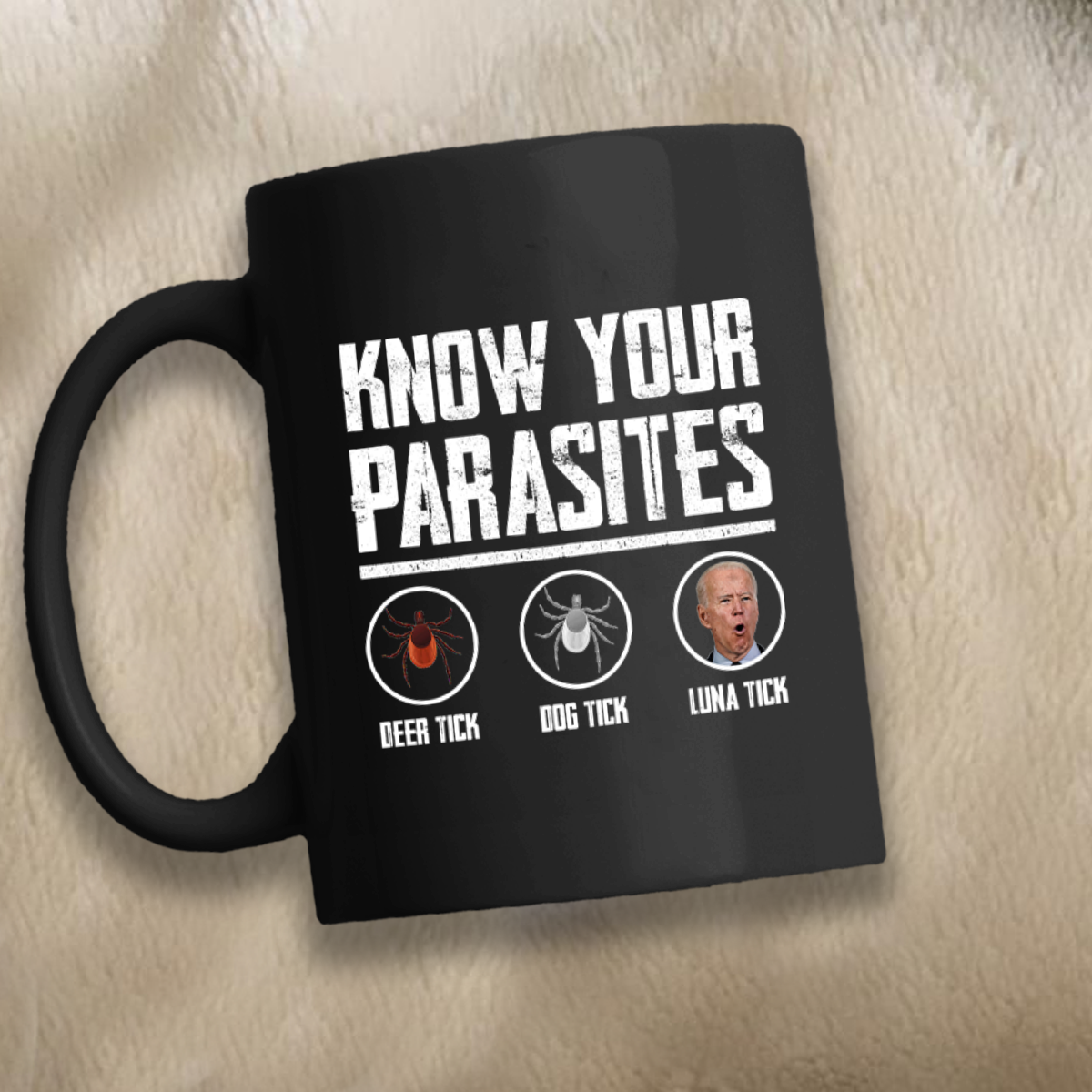 Know Your Parasites 11 oz. Black Mug