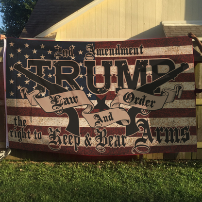 TRUMP 2020 LNO 2nd Amendment Flag
