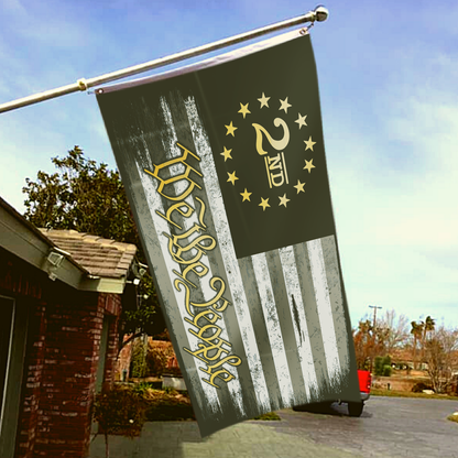 We The People - Gold - 2nd Amendment Flag