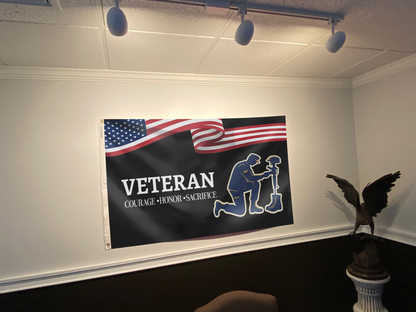 Veteran Courage Honor Sacrifice USA Flag