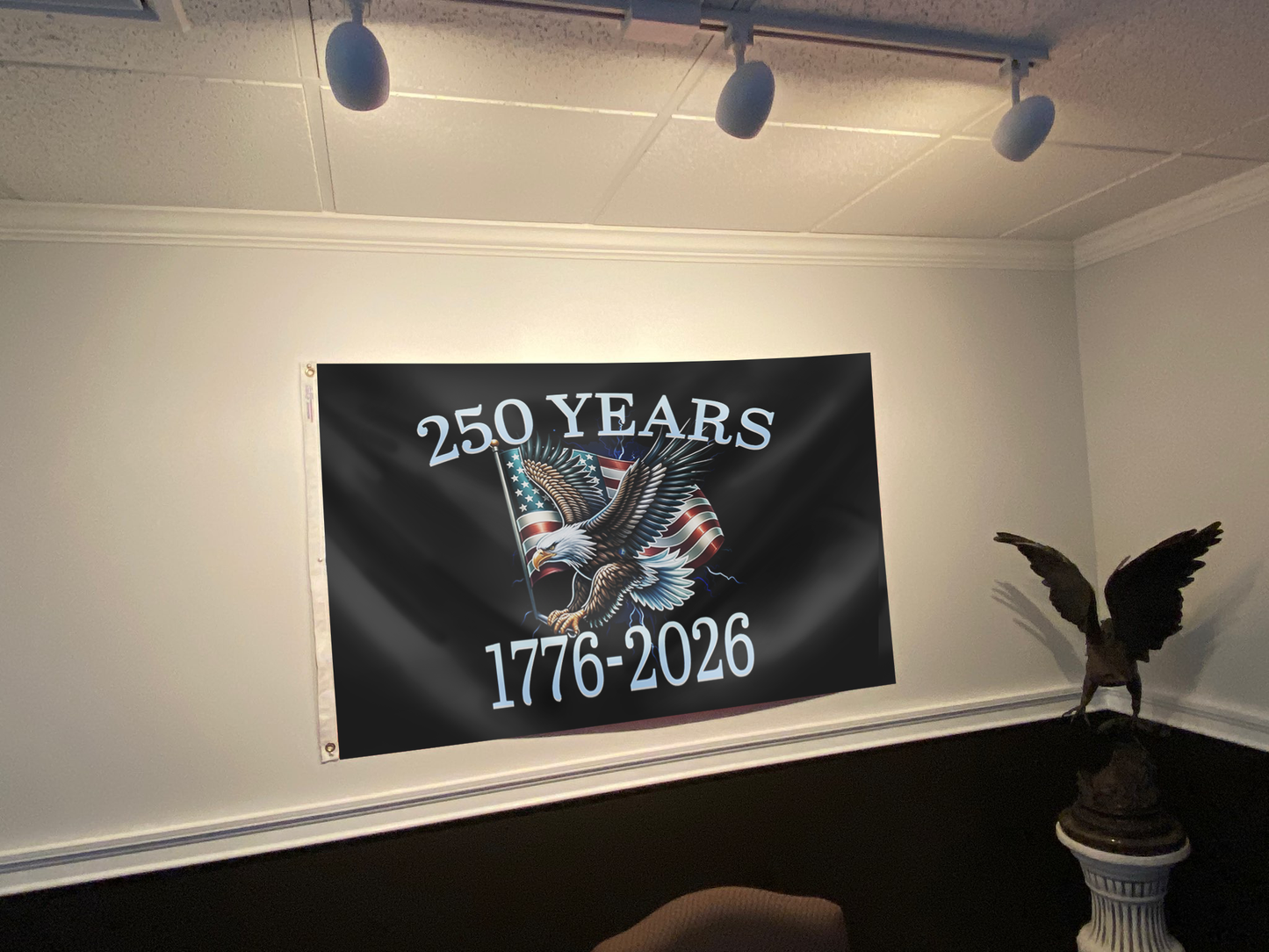 America 250th Anniversary Eagle Black Flag