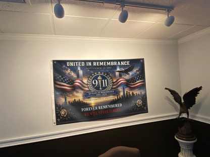 United in Remembrance - We Will Never Forget Flag