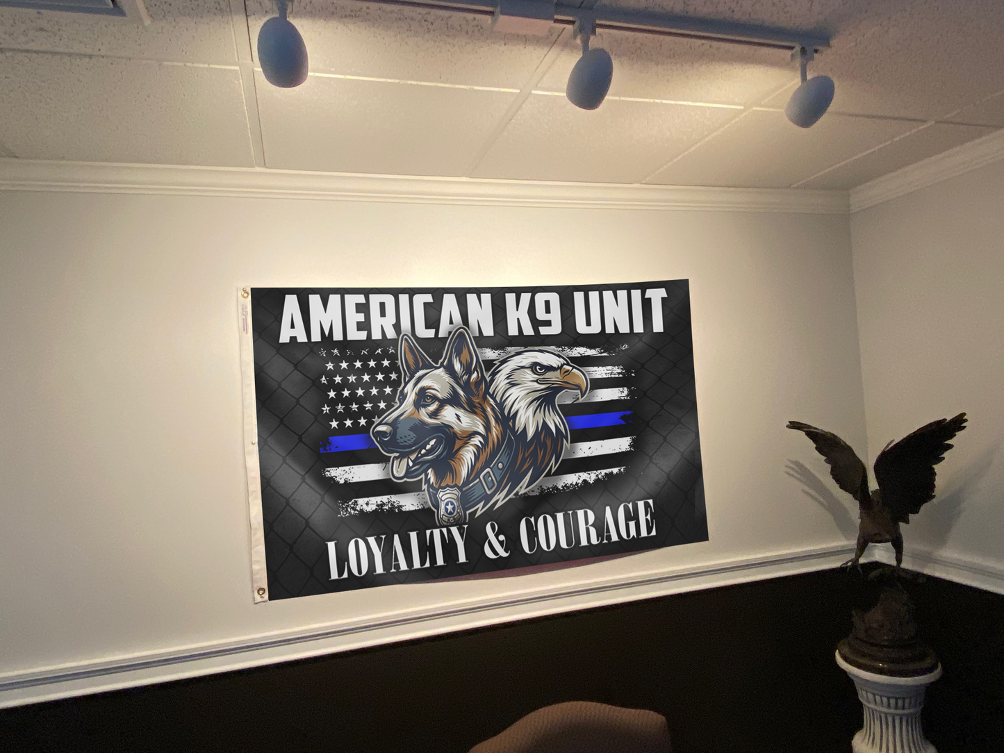 American K9 Unit Loyalty & Courage Flag