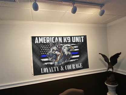 American K9 Unit Loyalty & Courage Flag
