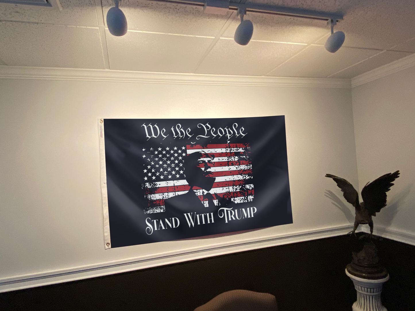 We The People Stand With Trump Flag