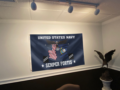 United States Navy Eagle Semper Fortis - Seaman Apprentice Flag