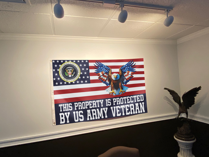 This Property is Protected by US Army Veteran Flag