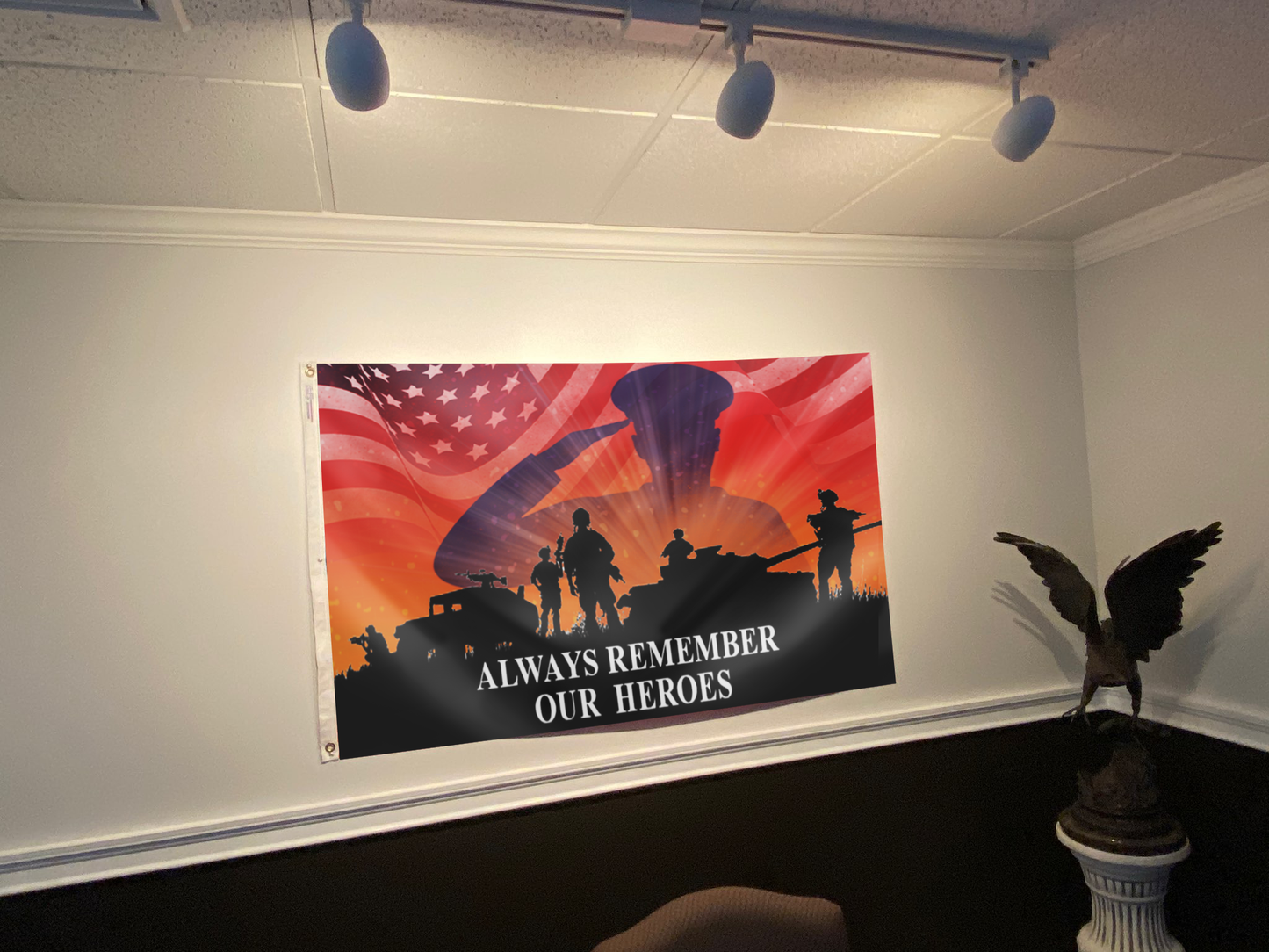 Always Remember Our Heroes Salute Flag