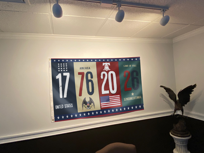 1776 - 2026 Land of Free Flag