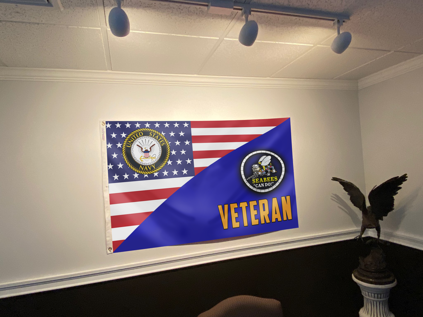 USA Seabees Veteran Flag