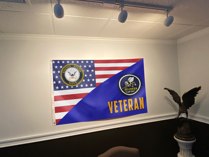 USA Seabees Veteran Flag