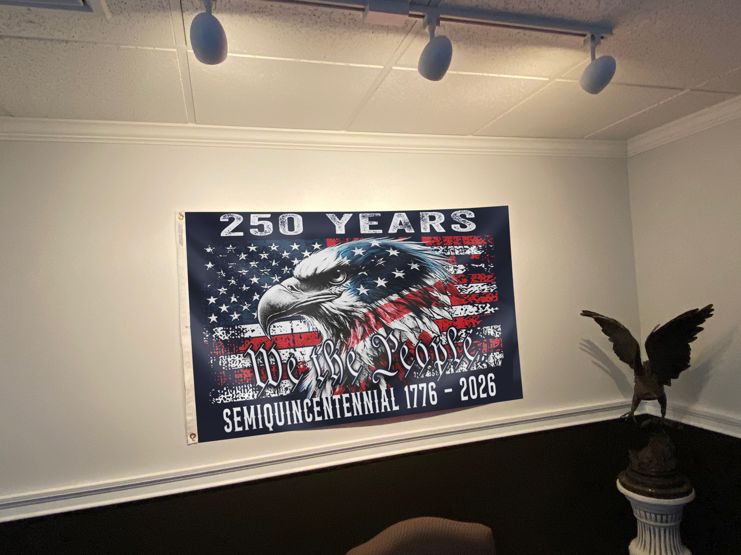 1776 - 2026 Patriotic Eagle Freedom Flag