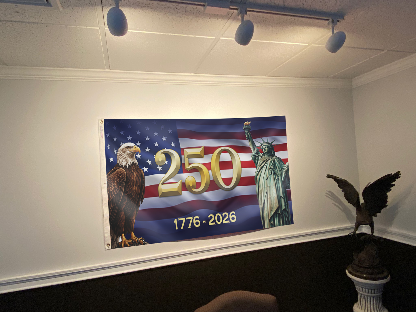 American Eagle 250 Years Flag