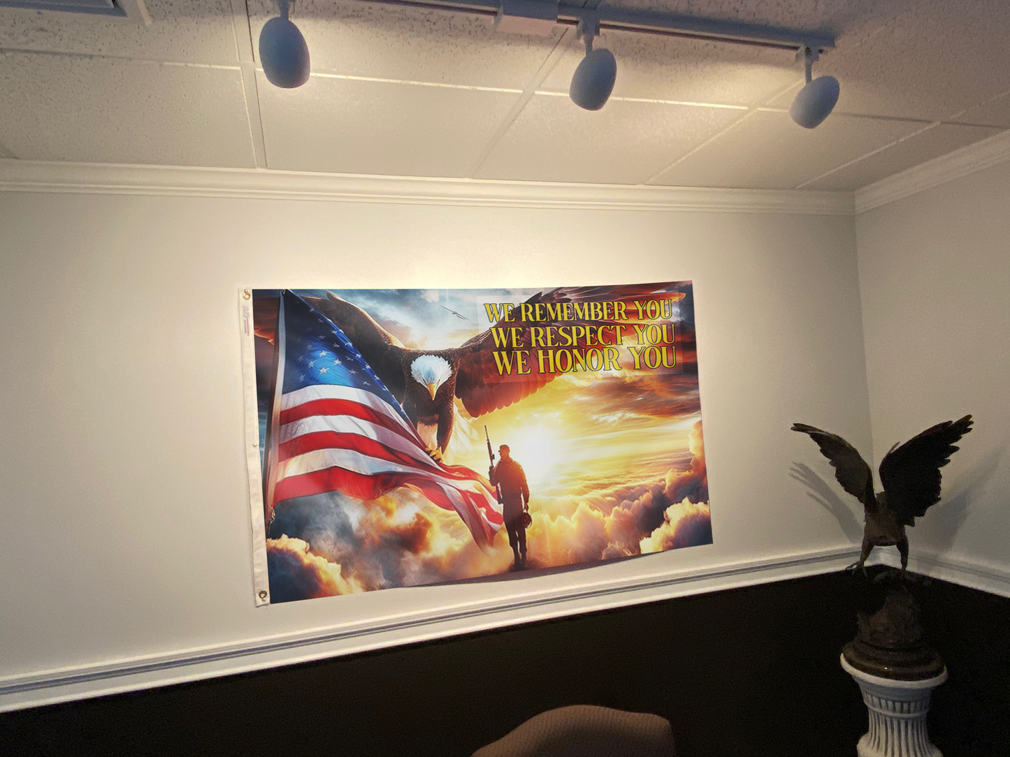 We Remember You Eagle Flag