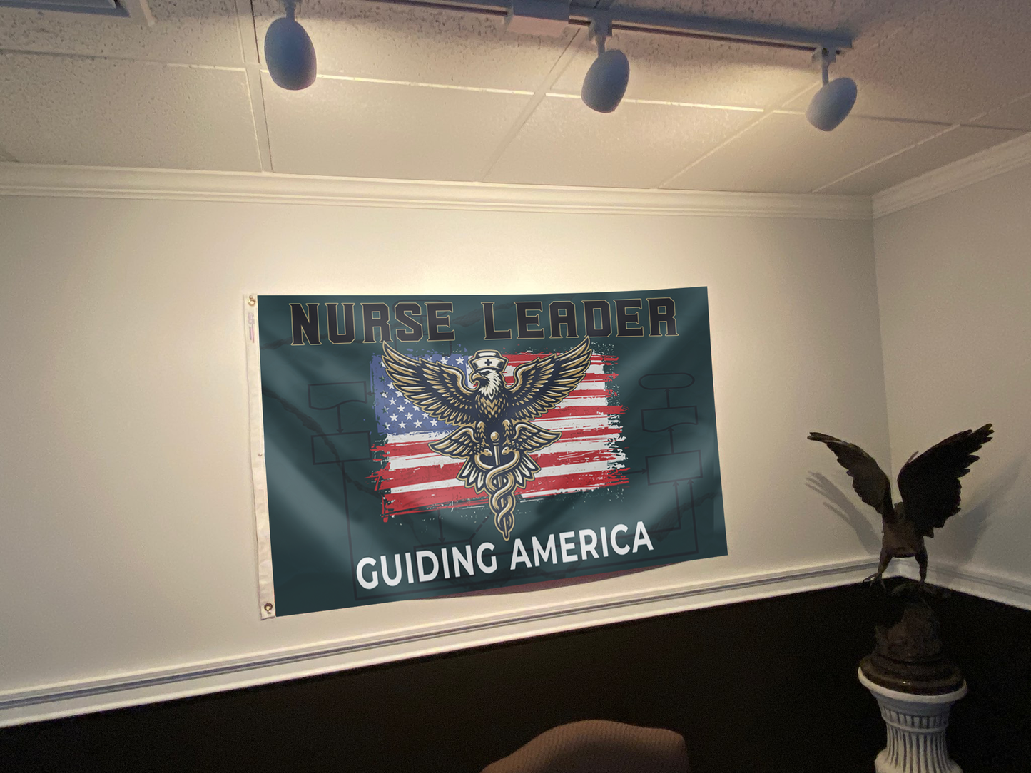 Nurse Leader Guiding America Flag