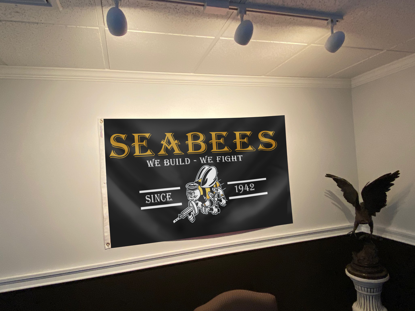 SEABEES We Build We Fight Since 1942 Flag