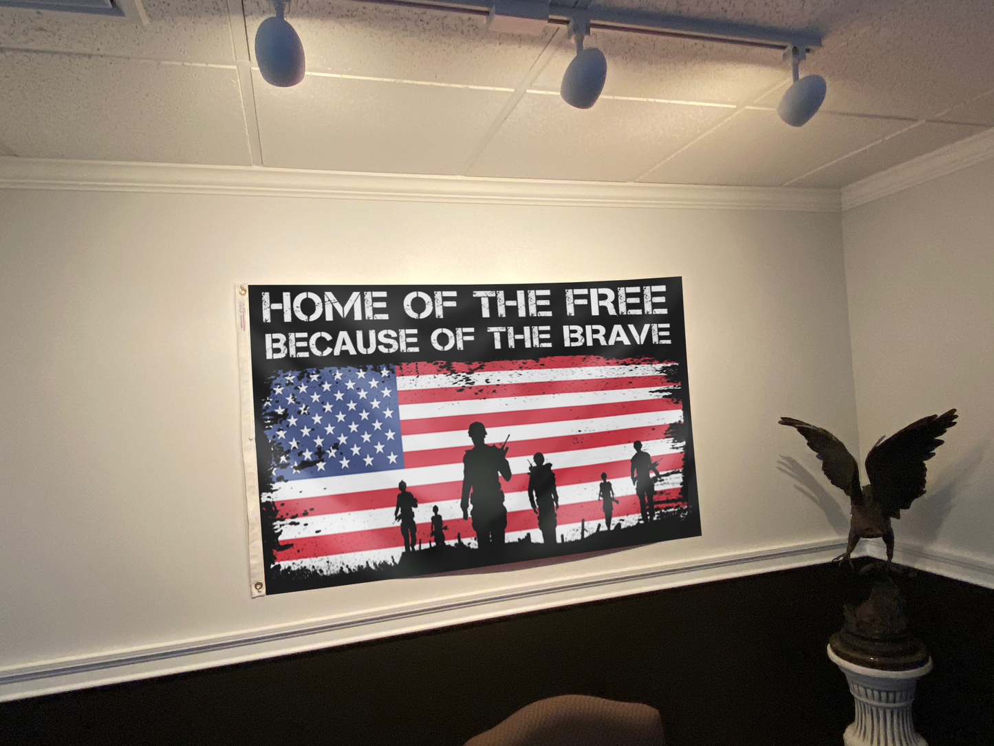 Home Of The Free Because of the Brave USA Flag