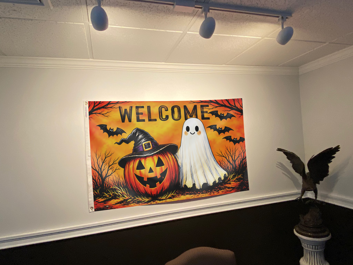 Welcome Halloween Flag