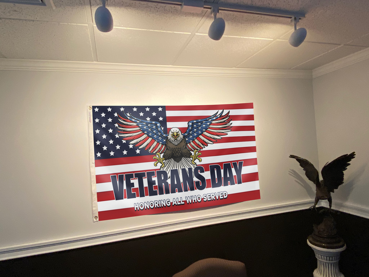 Veterans Day Eagle USA Flag
