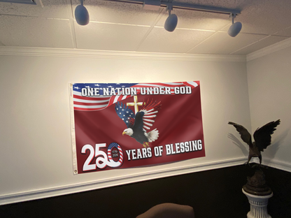 One Nation Under God - 250 Years USA Flag