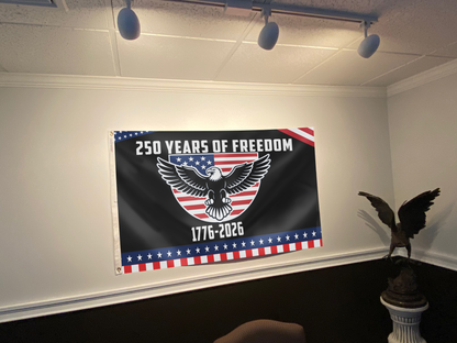 250 Years Patriotic Eagle Freedom Flag