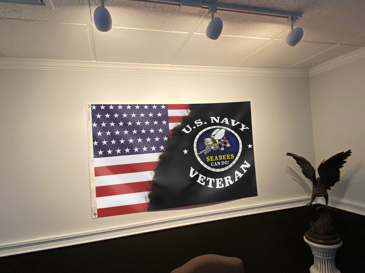 U.S. Navy Seabees Can Do Veteran Flag