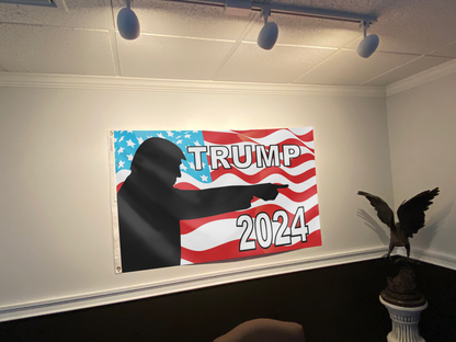 Trump Pointing USA Flag