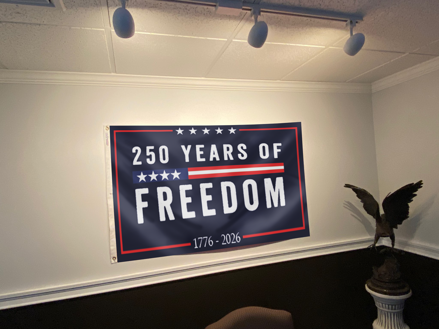 250 Years of Freedom Blue Flag