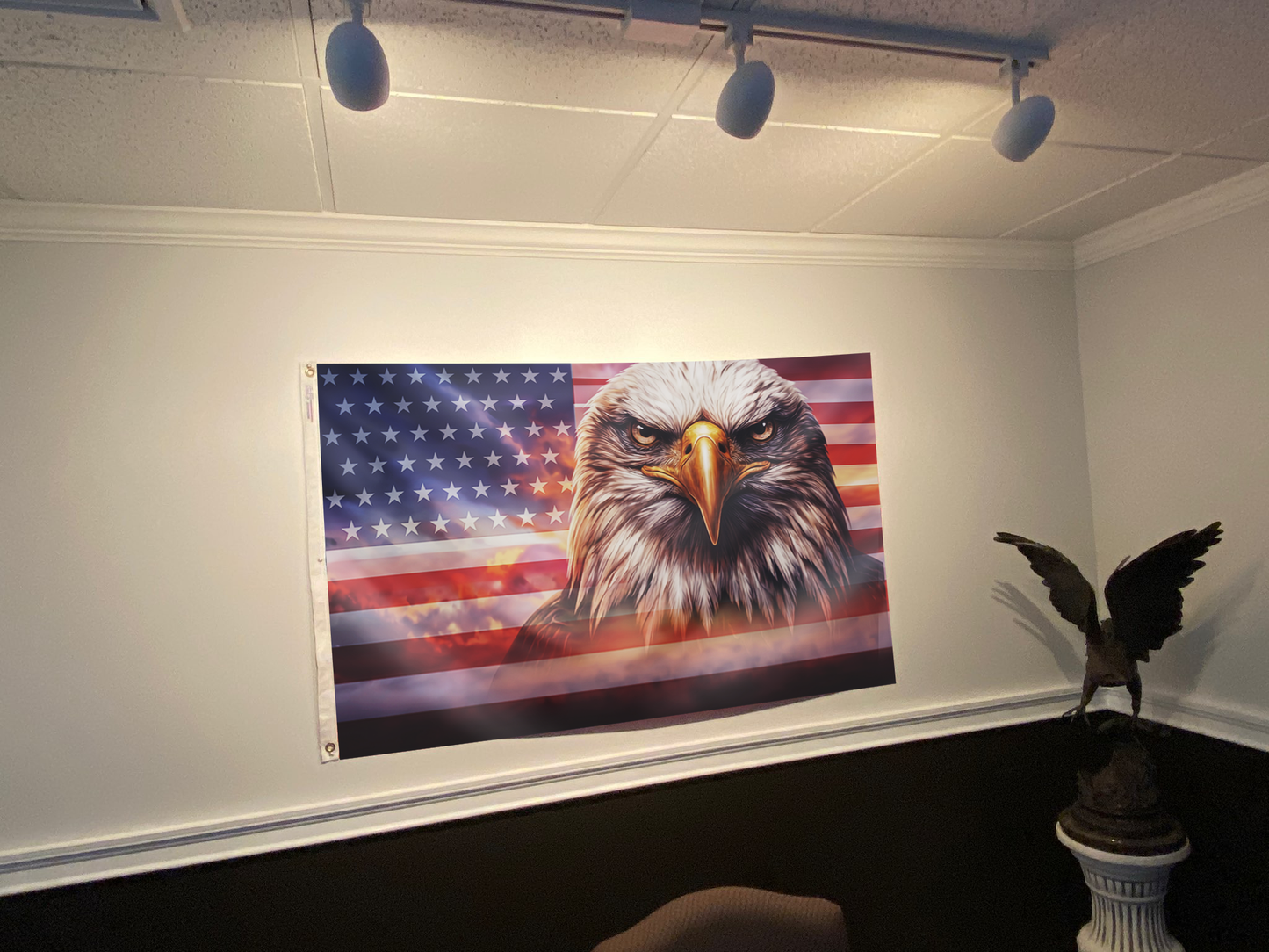 Never Forget Eagle USA Flag