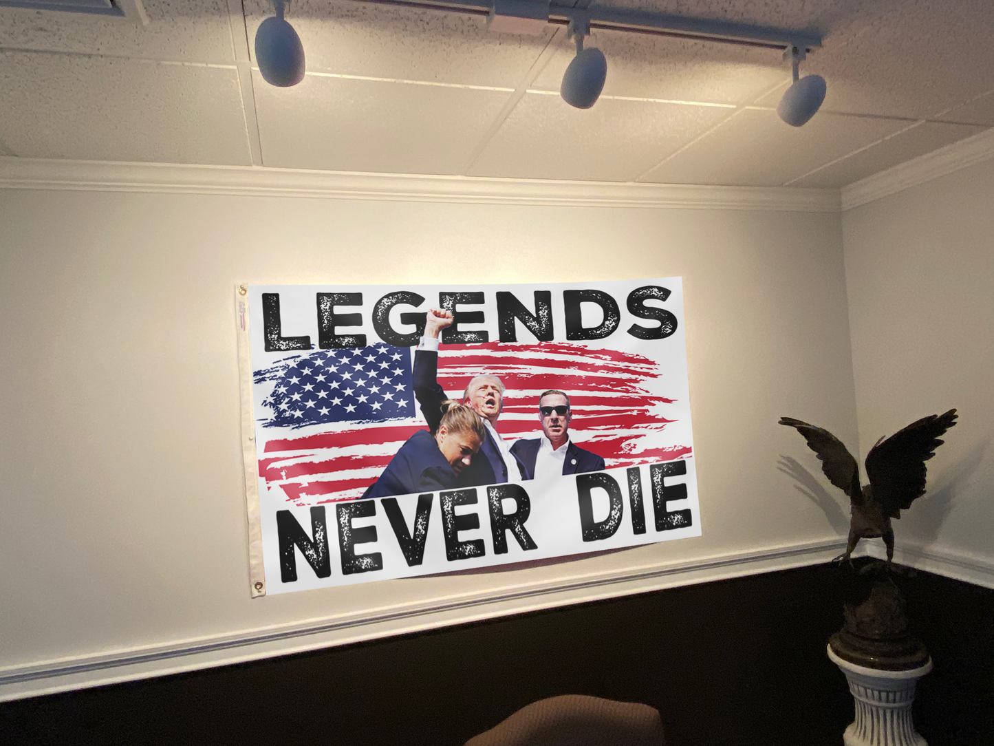 Trump - Legends Never Die Flag