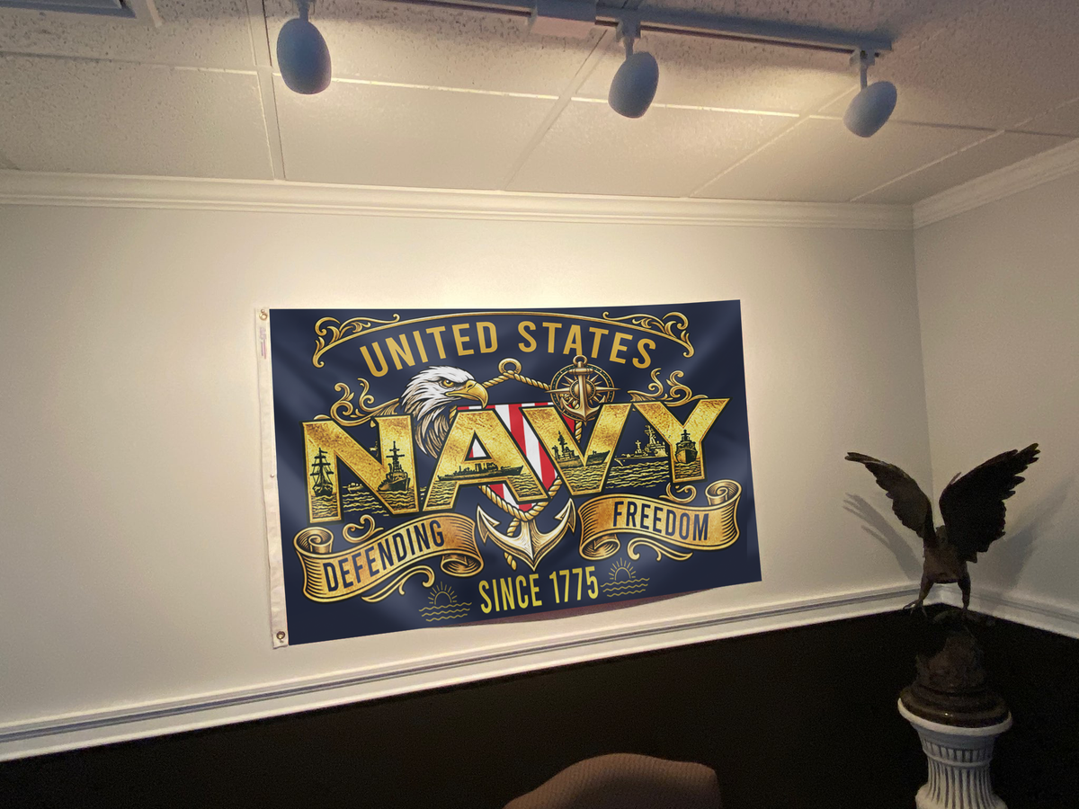United States Navy Defending Freedom Flag