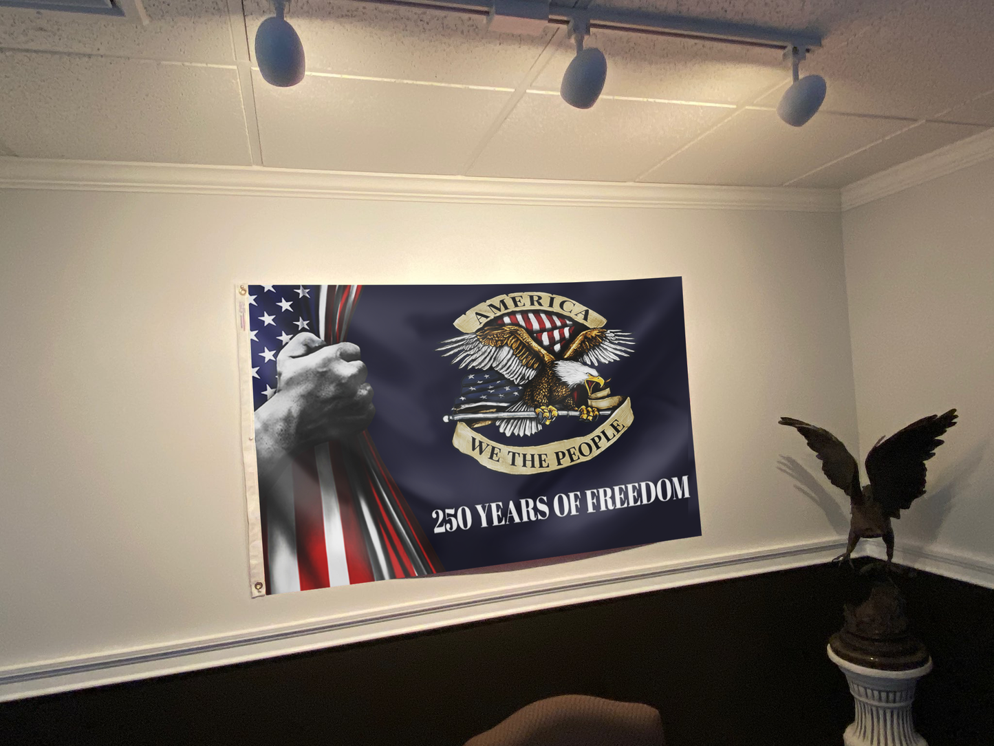 America We the People Blue Flag