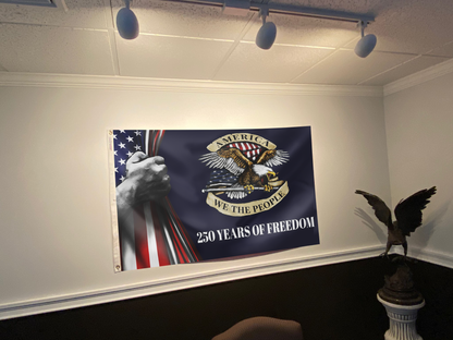 America We the People Blue Flag