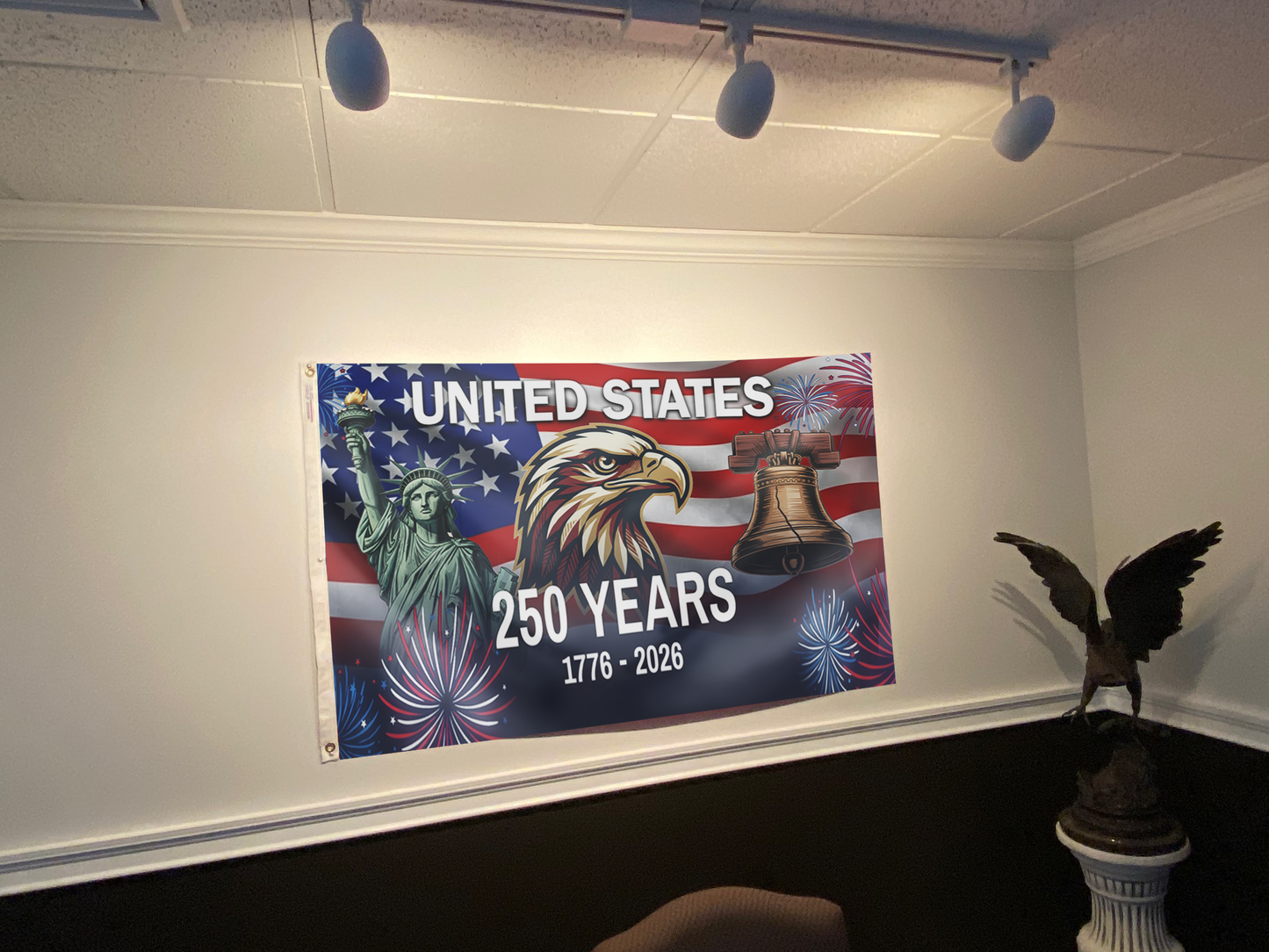 United States Statue Eagle Flag