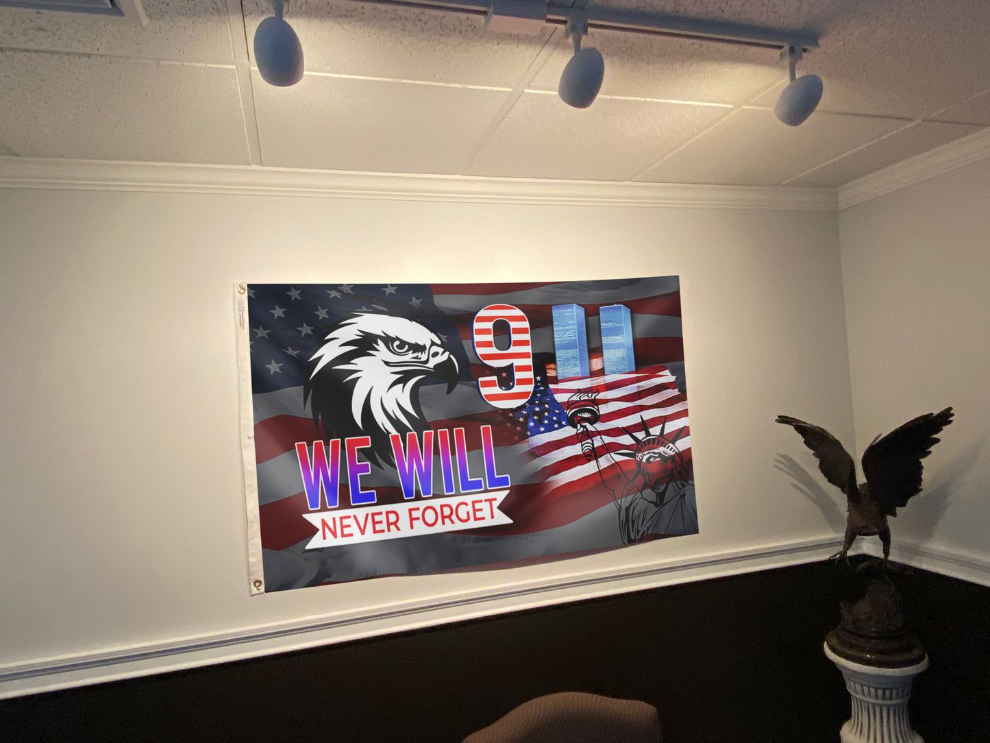 911 We Will Never Forget Eagle Flag