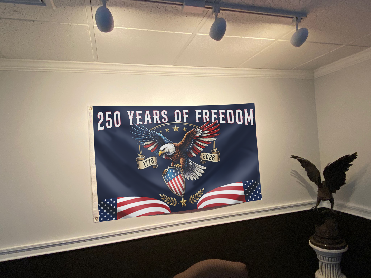 250 Years of Freedom Patriotic Eagle Flag