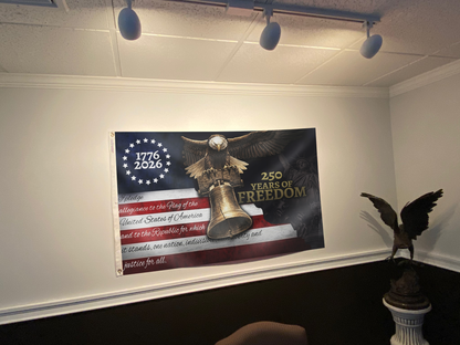 Patriotic Eagle Liberty Bell USA Flag